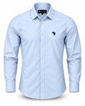 Sky Blue Amani Classic Synthetic-Linen Shirt