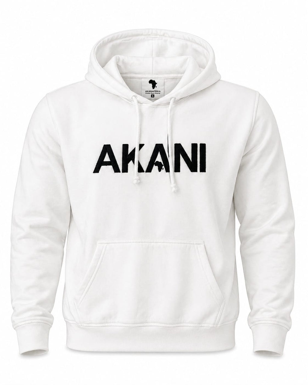 White Akani Bold Classic Hoodie
