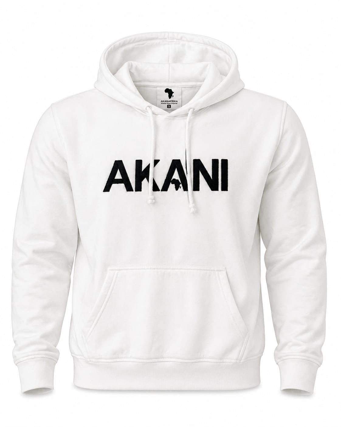 White Akani Bold Classic Hoodie