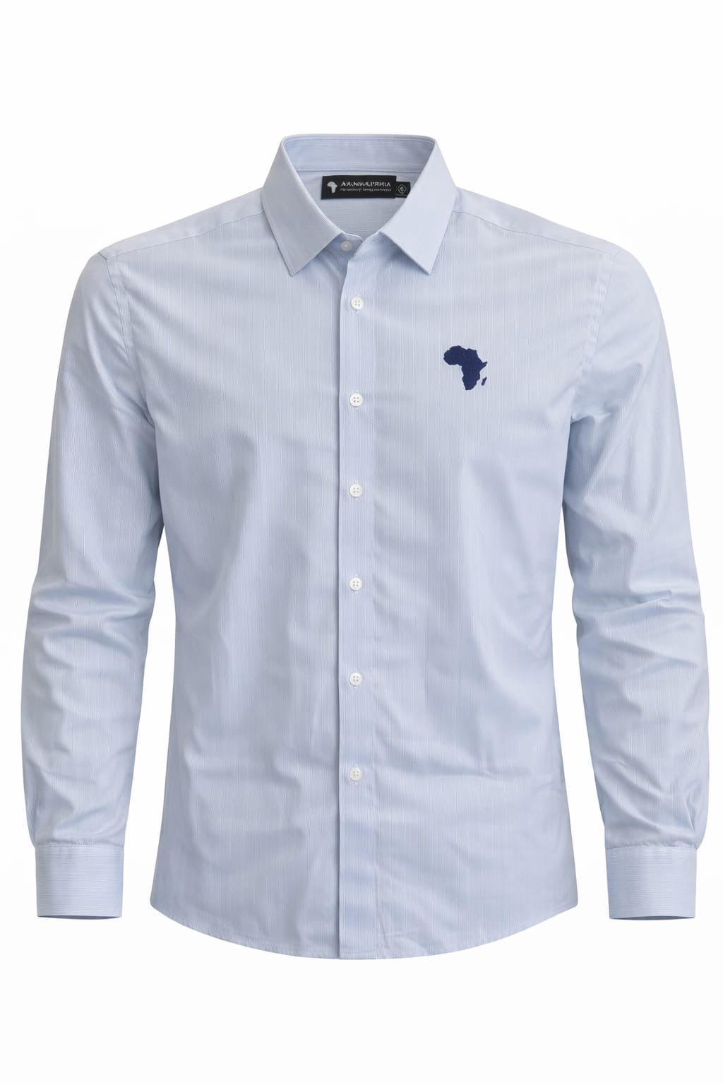 Sky Blue Stripe Safiya Premium Synthetic-Cotton Shirt