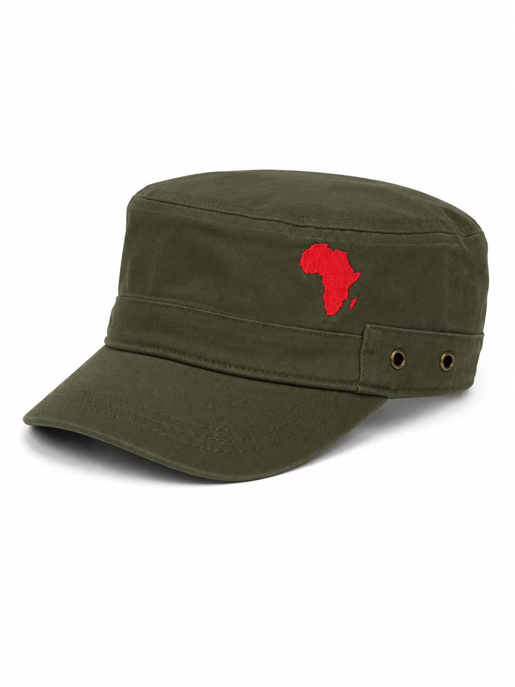 Military Green with Red Logo Fidel Cap