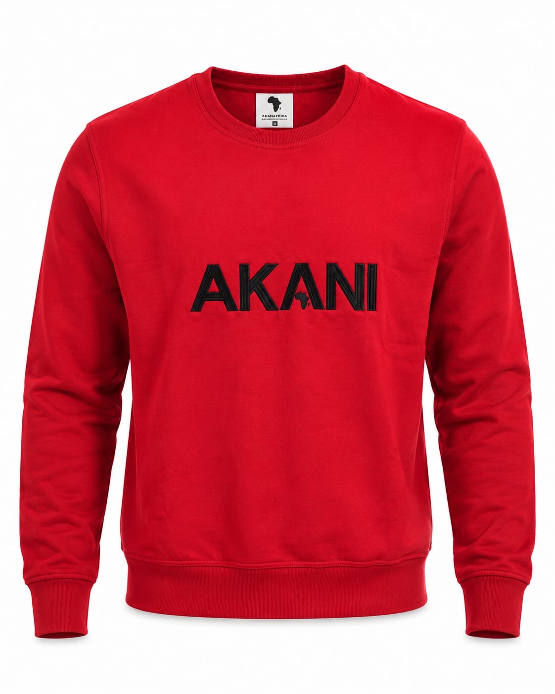 Red with Black Print Akani Bold Classic Sweater