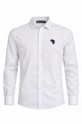 White Nori Premium Synthetic-Linen Shirt