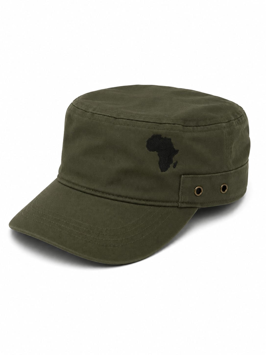 Military Green with Black Logo Fidel Cap