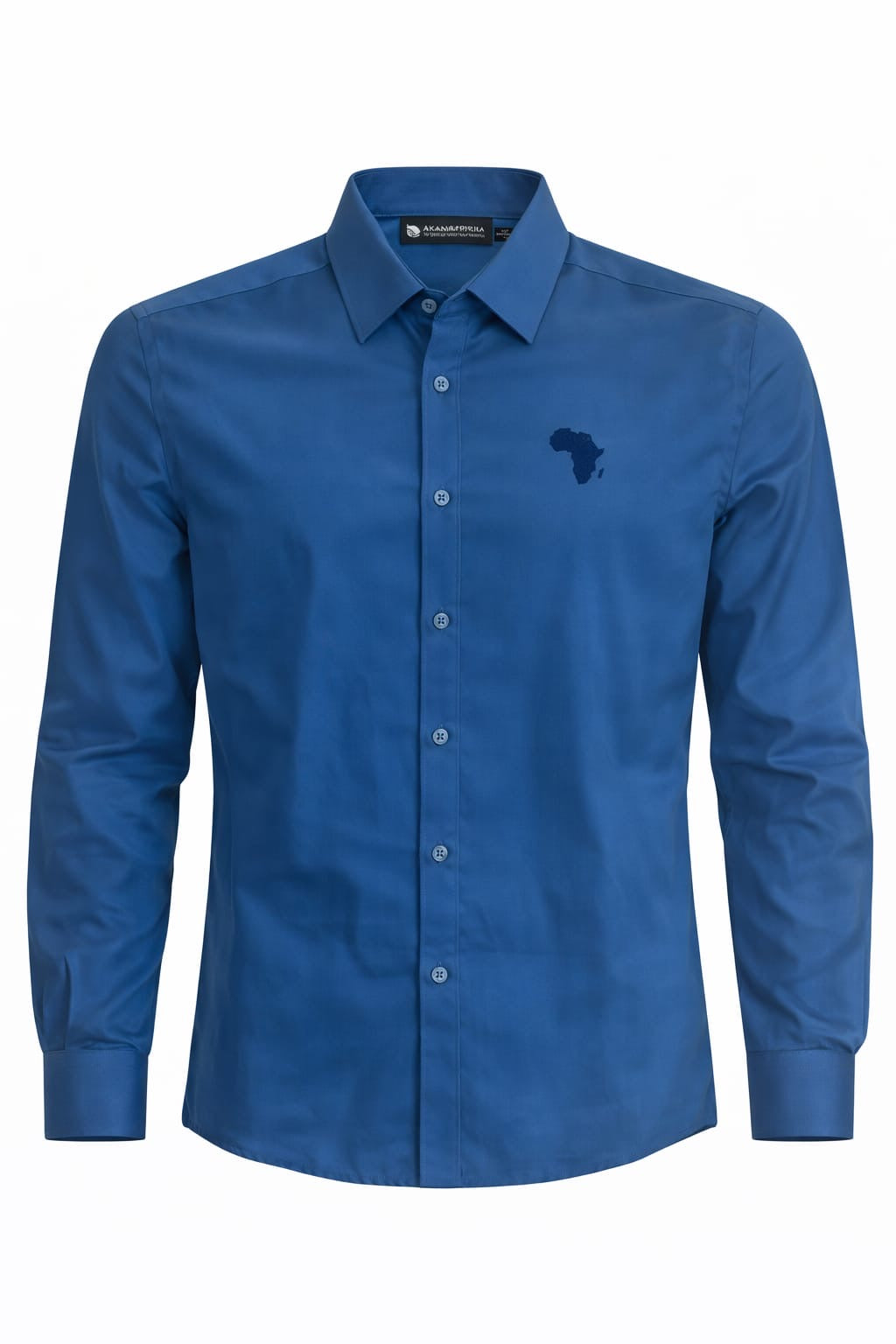 Spanish Blue Nori Premium Synthetic-Linen Shirt