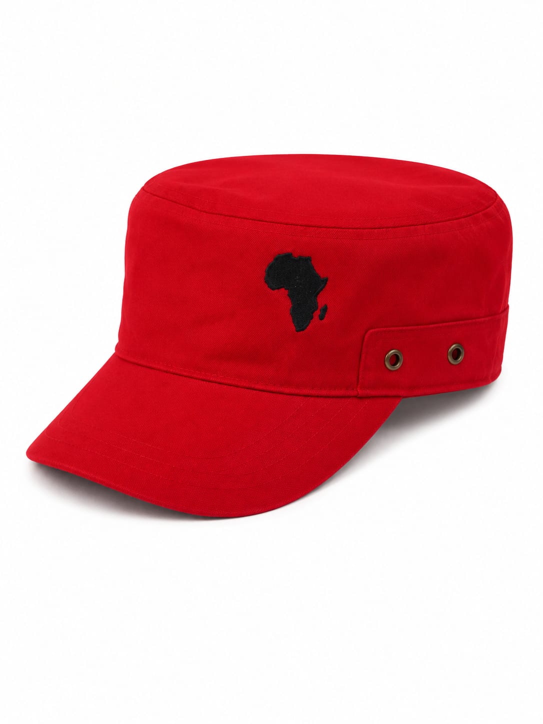 Red with Black Logo Fidel Cap