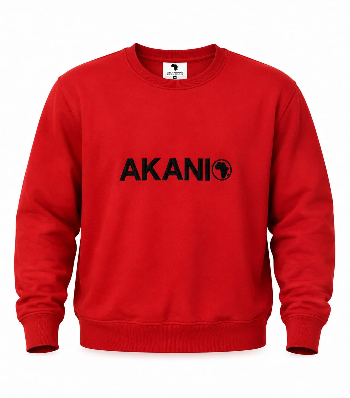 Red with Black Print Worldwide Classic Sweater
