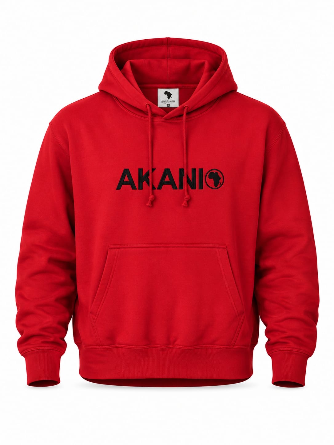Red with Black Print Worldwide Classic Hoodie