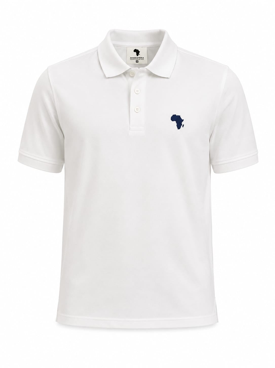 White with Navy Blue Logo Classic Vanguard Golfer